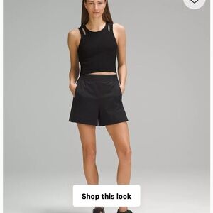 Lululemon Stretch Woven Relaxed-Fit High-Rise Short 4" Black